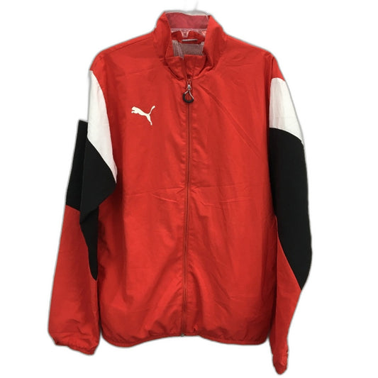 Puma Mesh Lined Red Colourblock Full Zip Track Jacket Mens Size Medium