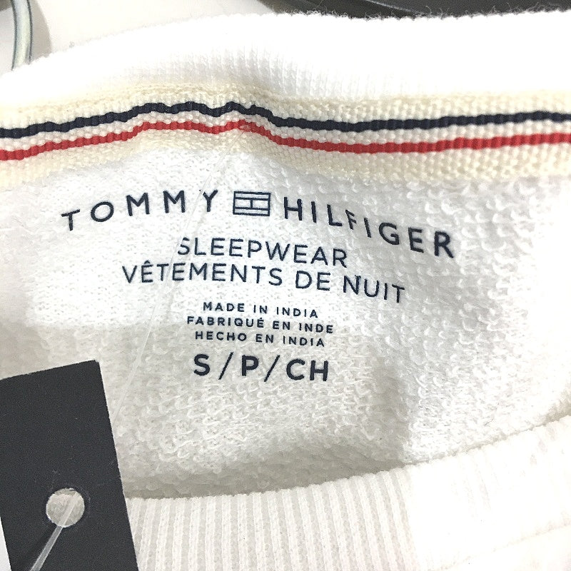 Tommy Hilfiger 2 Piece French Terry White Grey Pyjama Set Ladies Size Small NEW