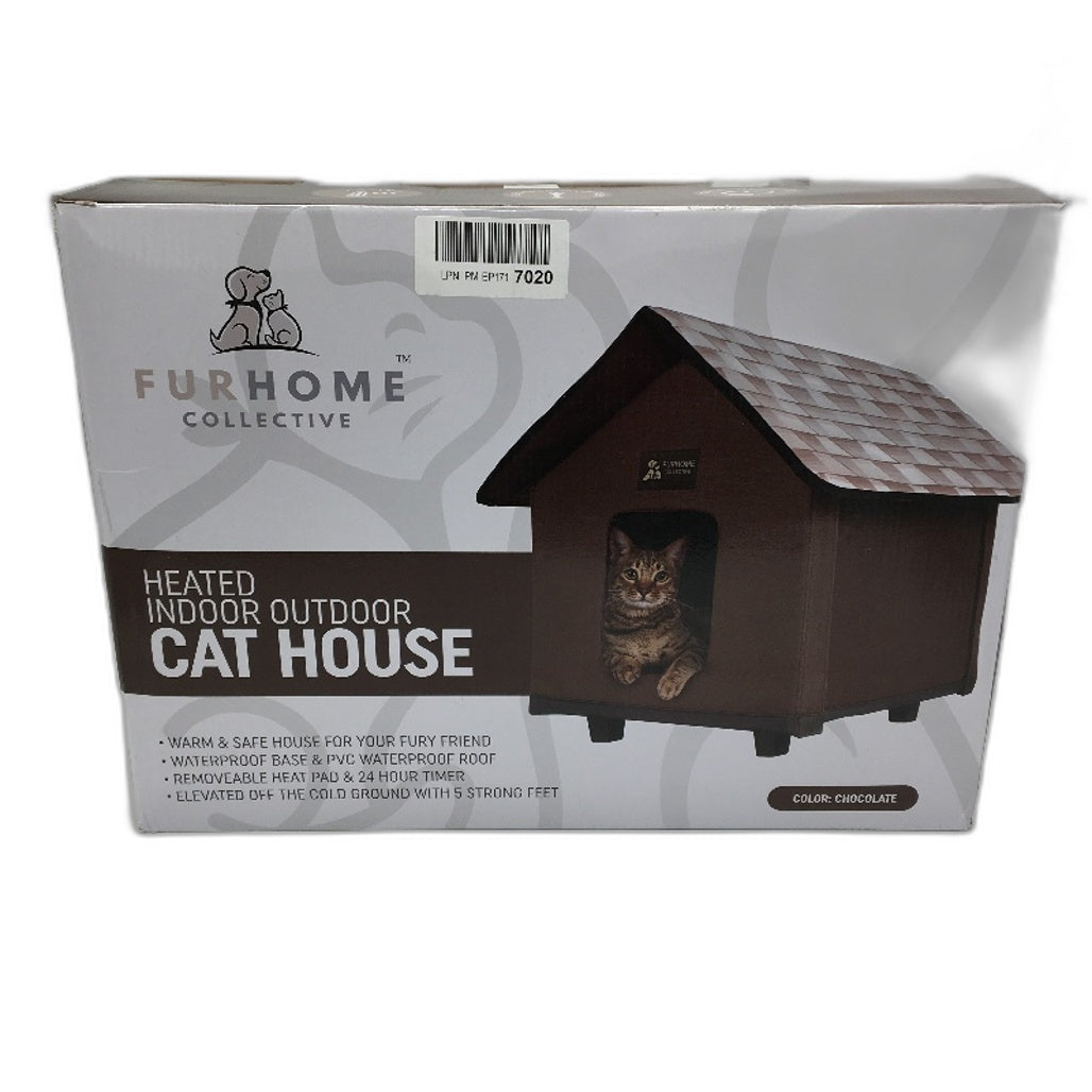 Furhome Collective Deluxe Heated Indoor Outdoor PVC Waterproof Cat House NEW