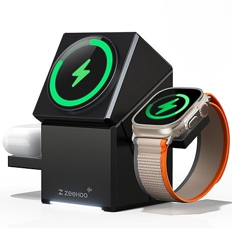 ZEEHOO Cubetrick X 3 in 15W Wireless Charging Station for Apple Devices DEMO