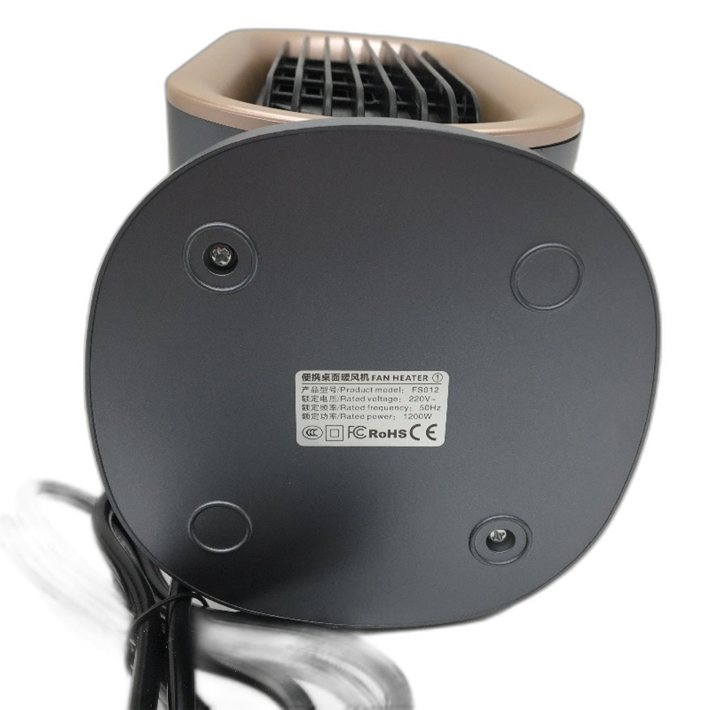 FS012 1200W Convection Heater Multi Functional Grey Gold Desktop Fan NEW