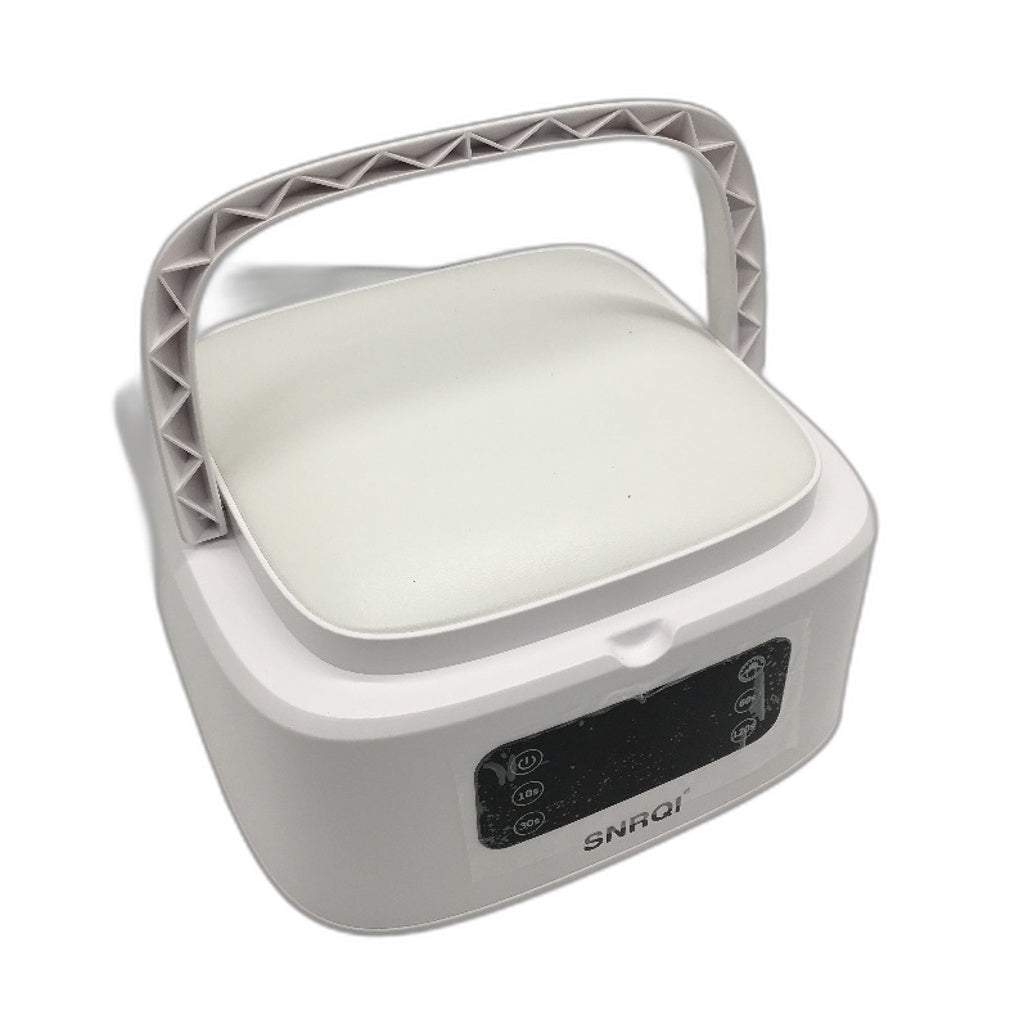 SNRQI Portable Intelligent Timed UV Nail Lamp with Hand Rest in White DEMO