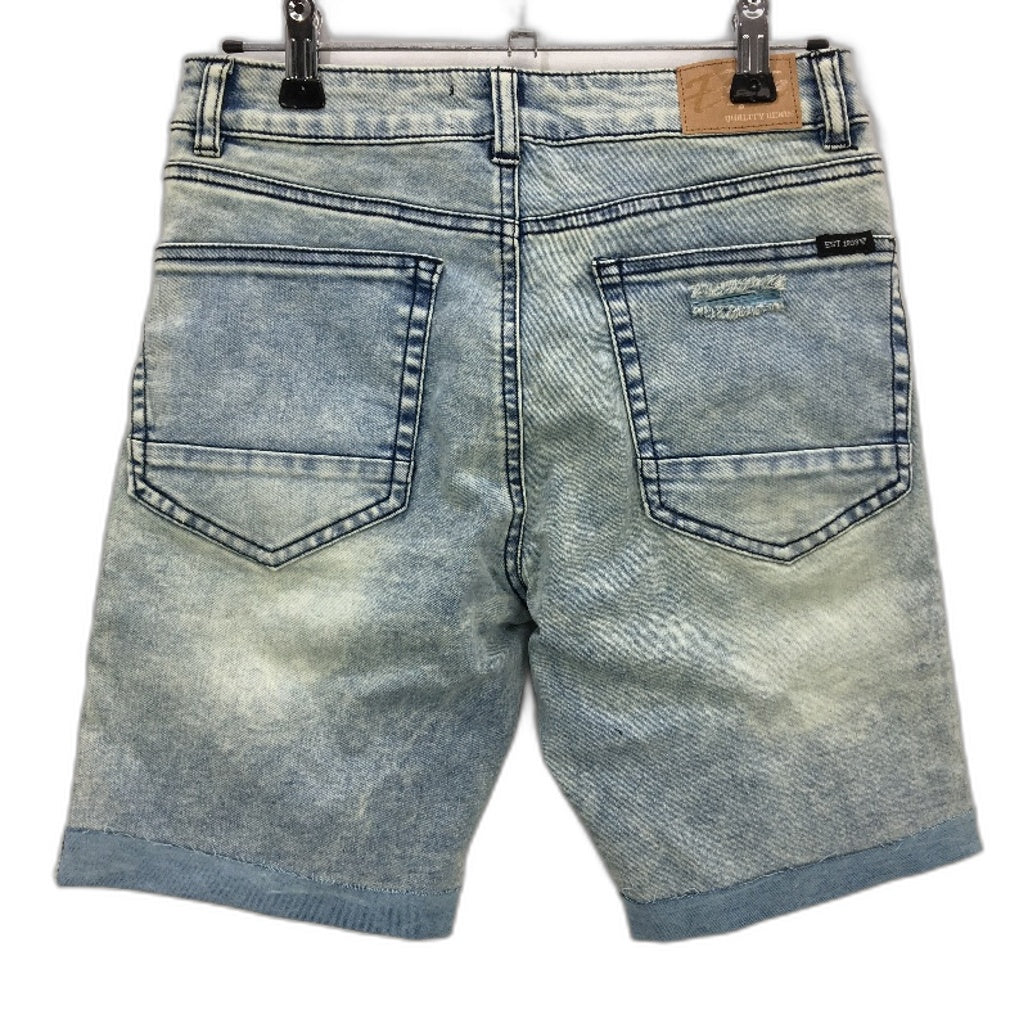 Jay Jays River Slim Ripped Faded Denim Blue Shorts Mens Size 28 NEW