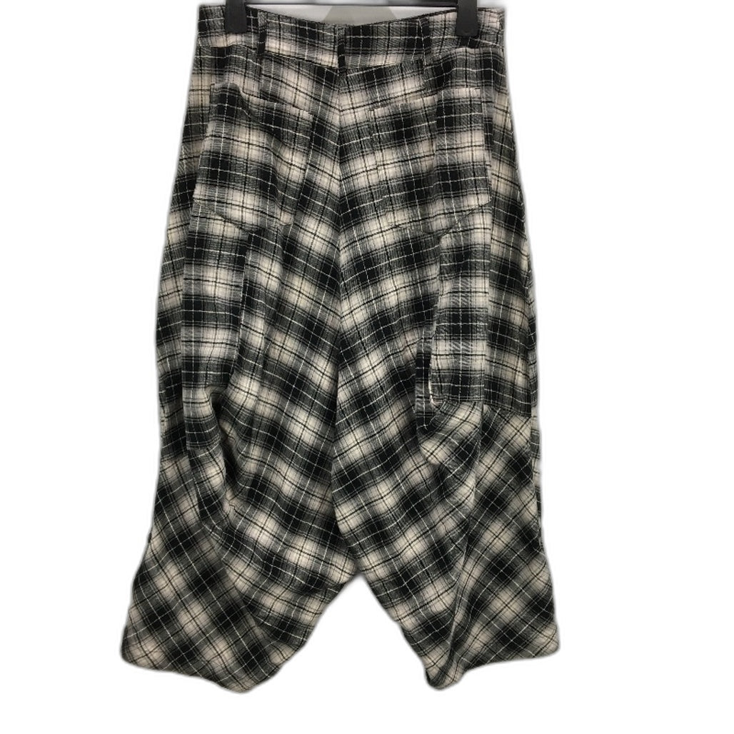 Et Al Yumiko Wool Blend Grey Black Plaid Baggy Drop Crotch Pants Ladies Size 2