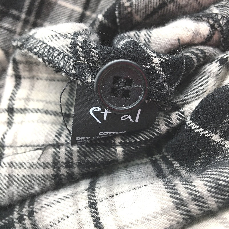 Et Al Yumiko Wool Blend Grey Black Plaid Baggy Drop Crotch Pants Ladies Size 2