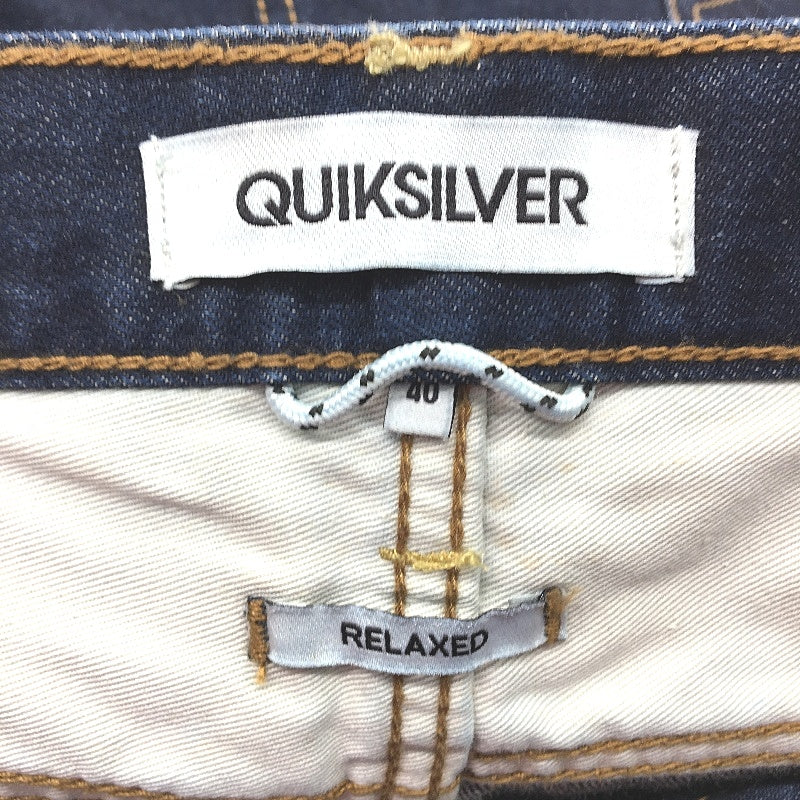 Quiksilver Straight Leg Baggy Dark Indigo Denim Pants Mens Size 40