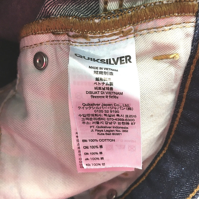 Quiksilver Straight Leg Baggy Dark Indigo Denim Pants Mens Size 40