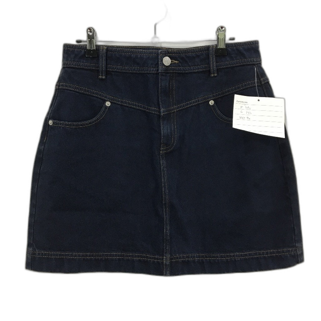Grab Denim Sample High Rise Indigo Blue Denim Mini Skirt Ladies Size AU 10 NEW