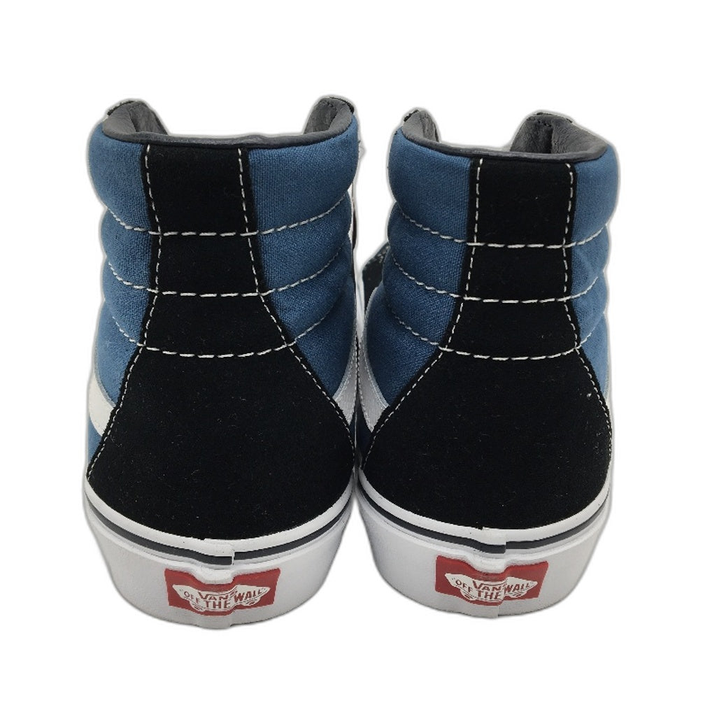 Vans Navy Blue Black Canvas Sk8-HI Skate Sneakers Unisex US M9 L10.5 EU 42 NEW