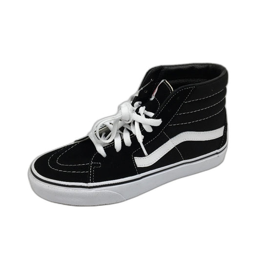 Vans Black & White Canvas Sk8-HI Skate Sneakers Unisex US Mens 7 L8.5 EU 39 NEW