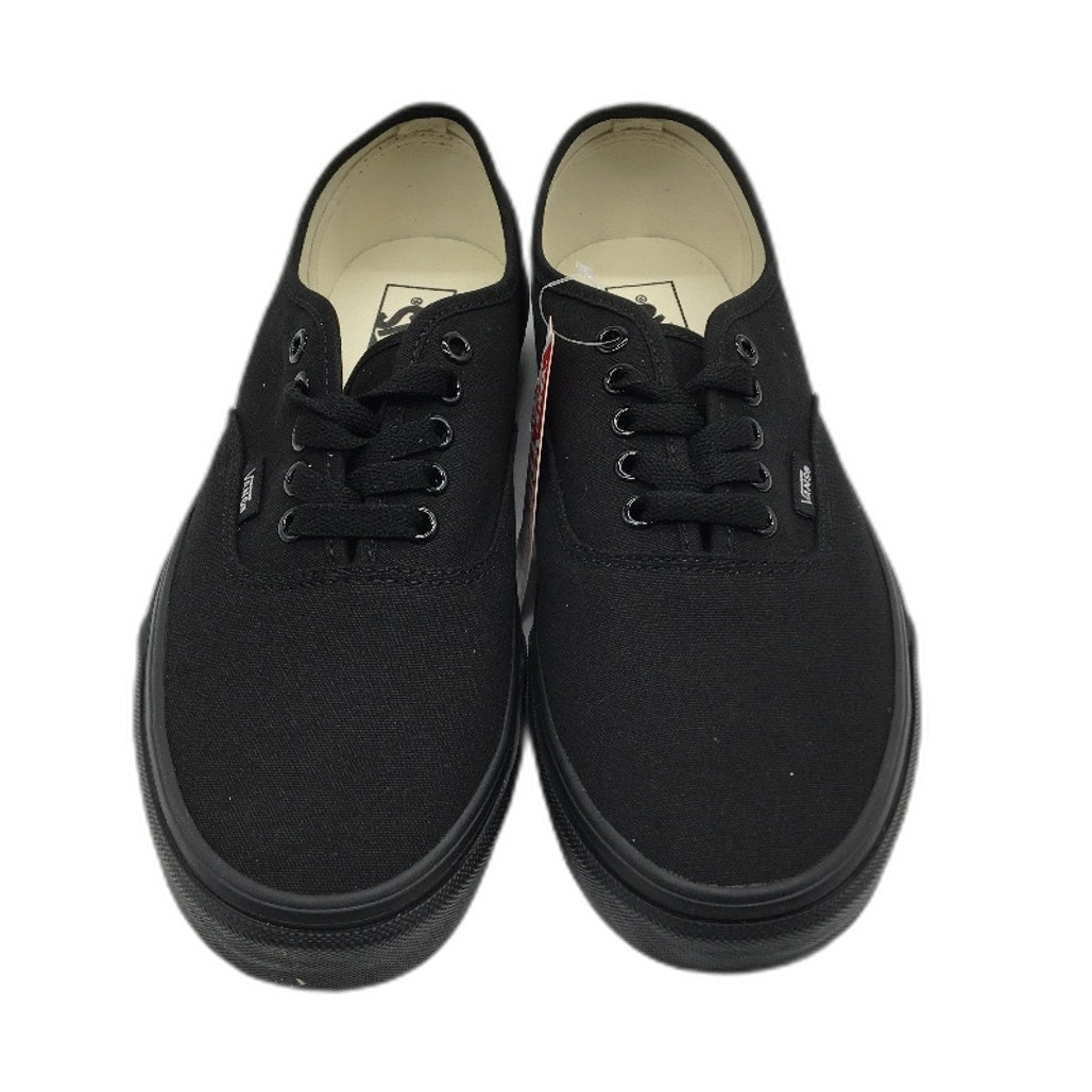 Vans All Black Authentic Lace Up Low Top Skate Shoes Unisex US M9 L10.5 EU42 NEW