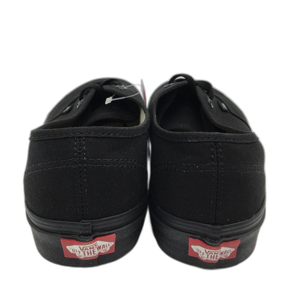 Vans All Black Authentic Lace Up Low Top Skate Shoes Unisex US M9 L10.5 EU42 NEW