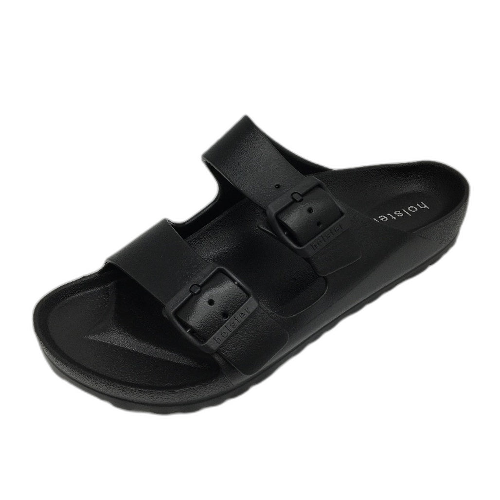 Holster Australia Black Sundreamer Double Strap Slide Sandal Ladies AU9 EU40 NEW