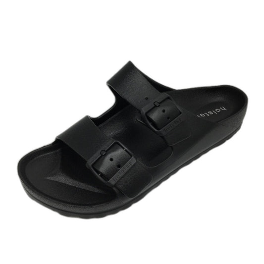 Holster Australia Black Sundreamer Double Strap Slide Sandal Ladies AU9 EU40 NEW