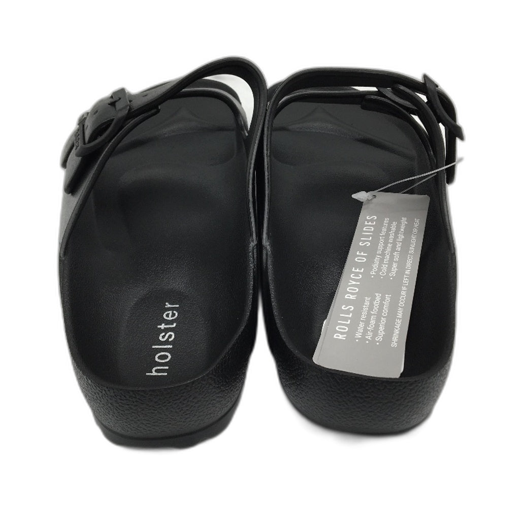 Holster Australia Black Sundreamer Double Strap Slide Sandal Ladies AU9 EU40 NEW