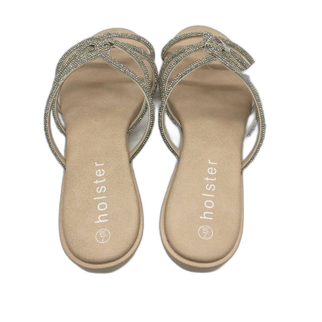 Holster Australia Sundance Wedge Strappy Glitter Sandals Ladies AU 7 EU 38 NEW