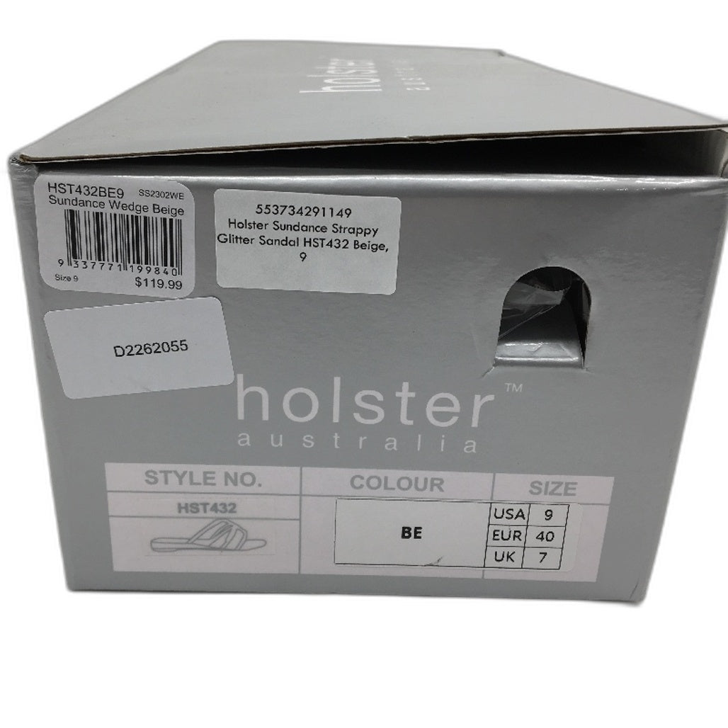 Holster Australia Sundance Wedge Strappy Glitter Sandals Ladies AU 9 EU 40 NEW