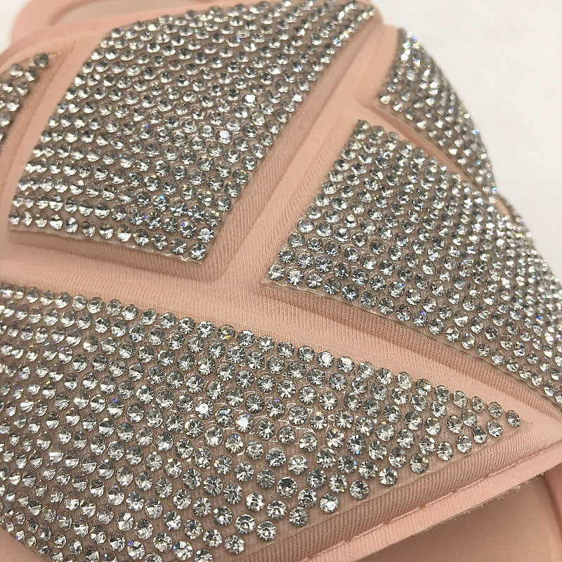 Holster Australia Sooth Rose Blush Glitter Detail Slides Ladies AU 7 EU 38 NEW