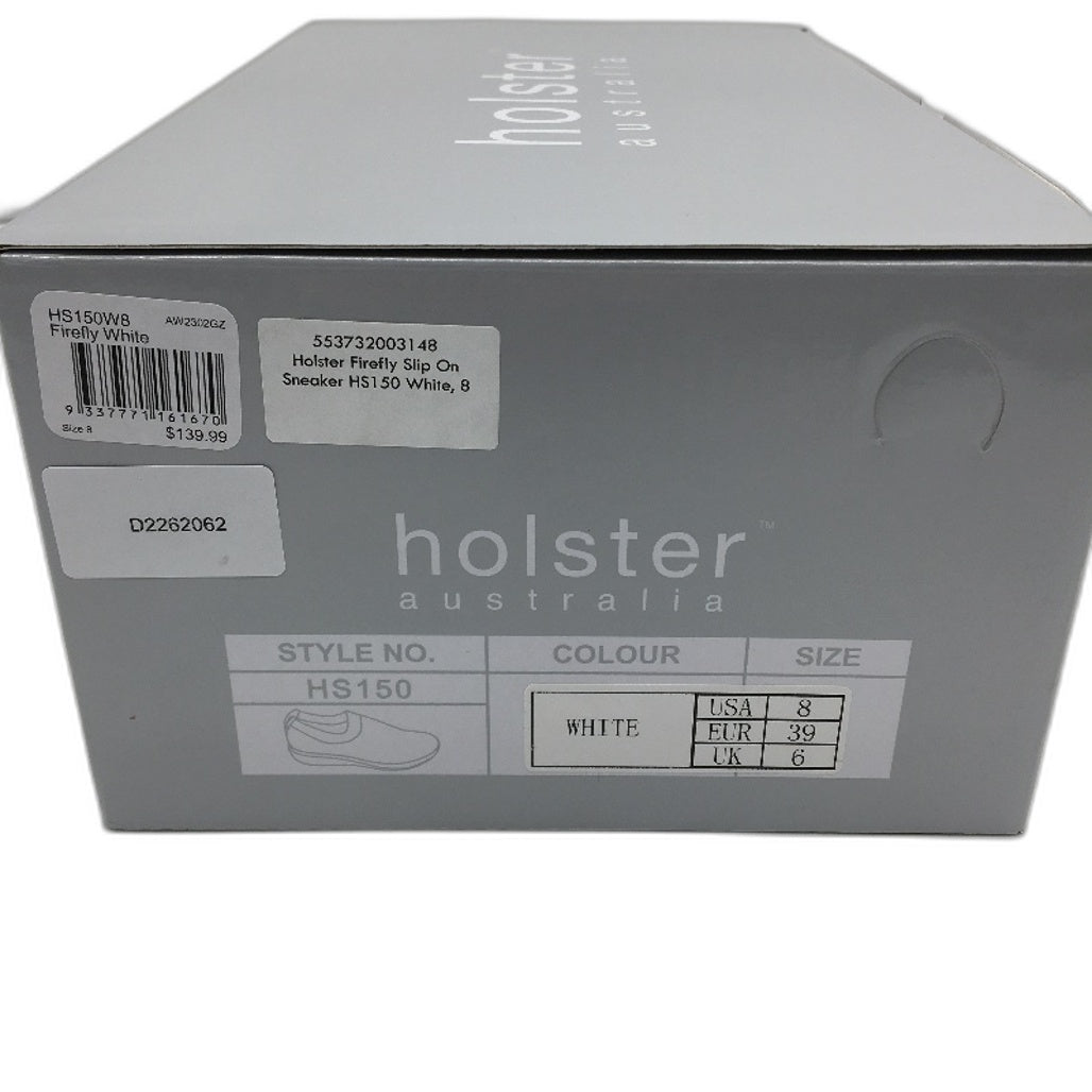Holster Australia Firefly Sparkle White Slip On Sneaker Ladies AU 8 EU 39 NEW