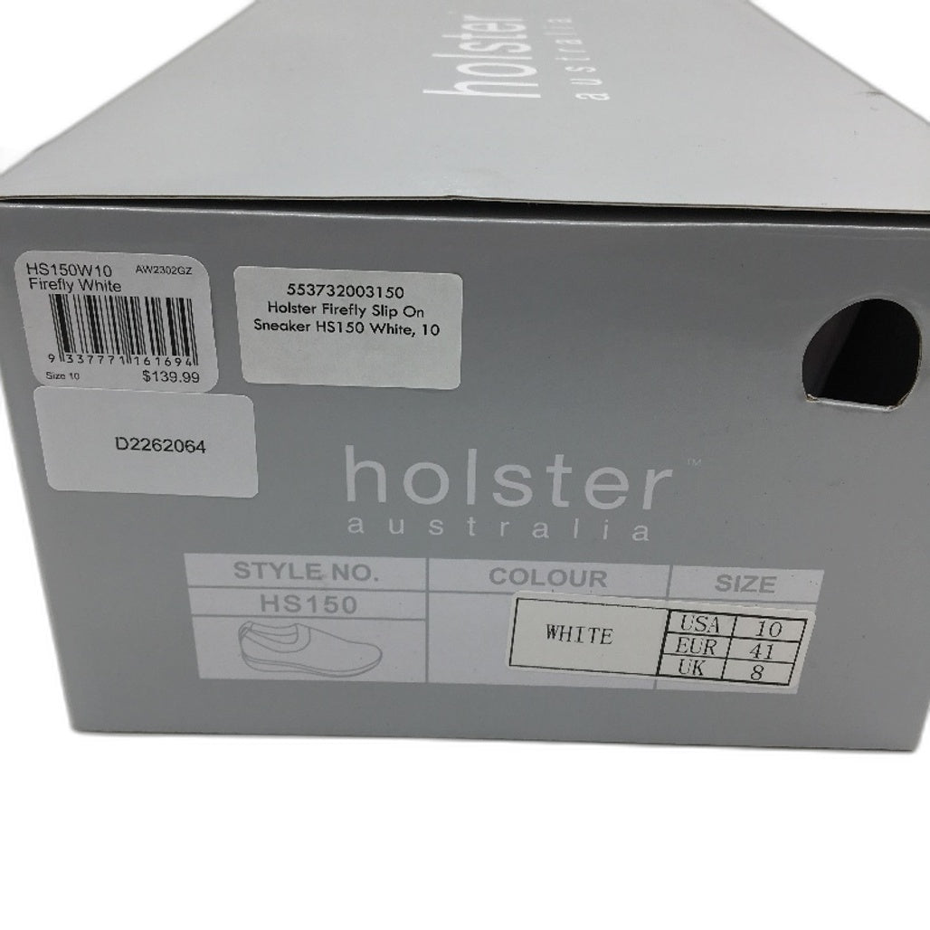 Holster Australia Firefly Sparkle White Slip On Sneaker Ladies AU 10 EU 41 NEW
