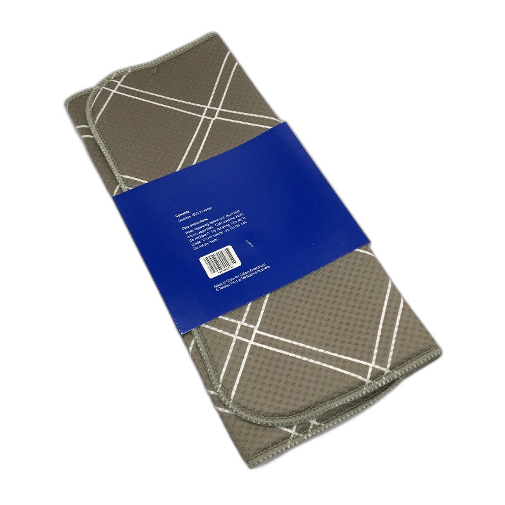 Microfibre 3Pck Green, Grey & Khaki Cushioned Dish Drying Mat Pack 38x50cm NEW