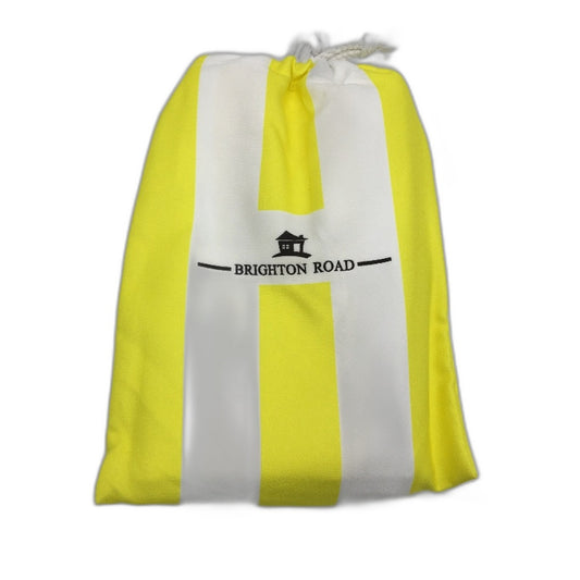 Brighton Road Yellow Sand Free Lightweight Microfibre Beach Towel In Bag NEW