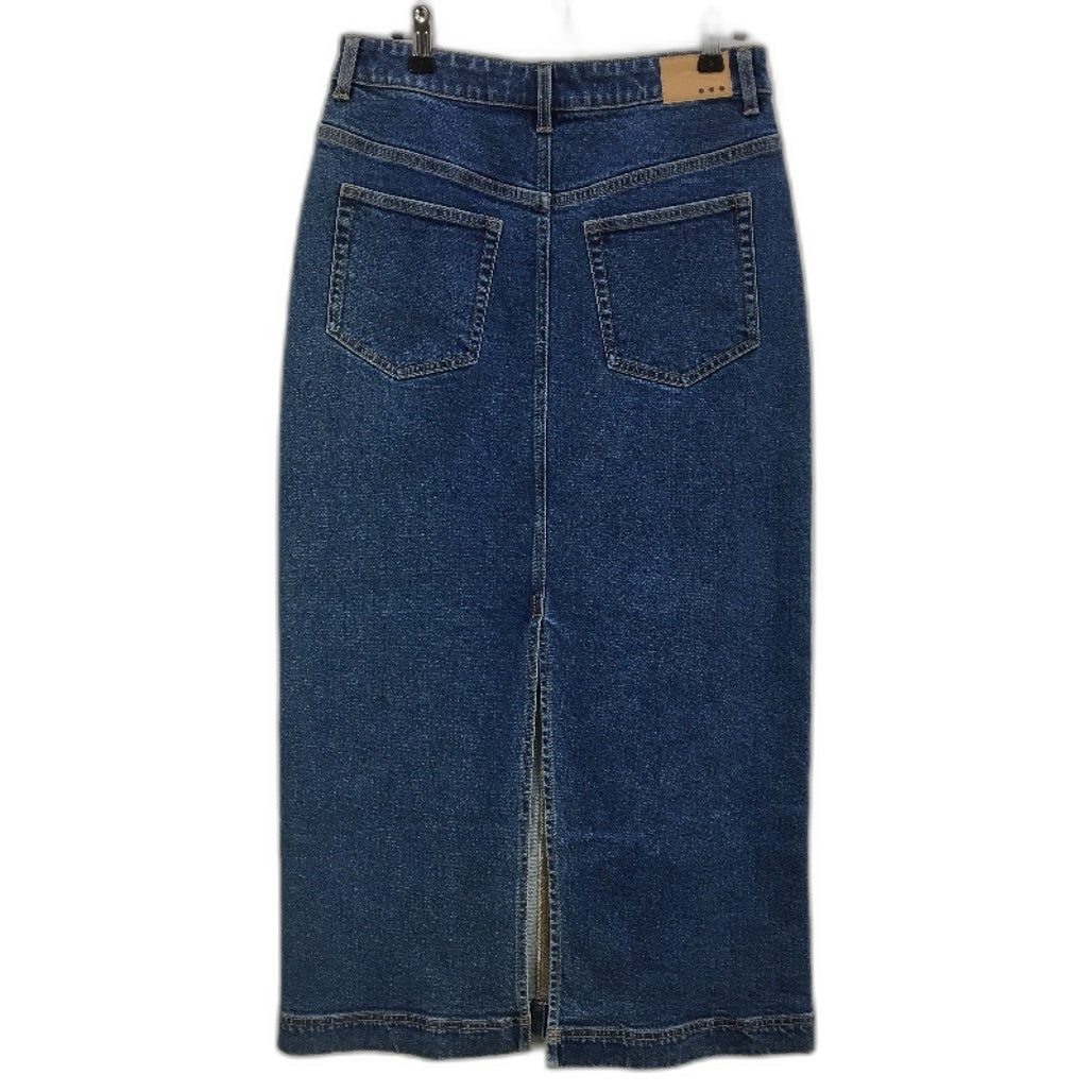 Grab Denim Sample A Line Indigo Blue Midi Jean Skirt Ladies Size AU 10 NEW