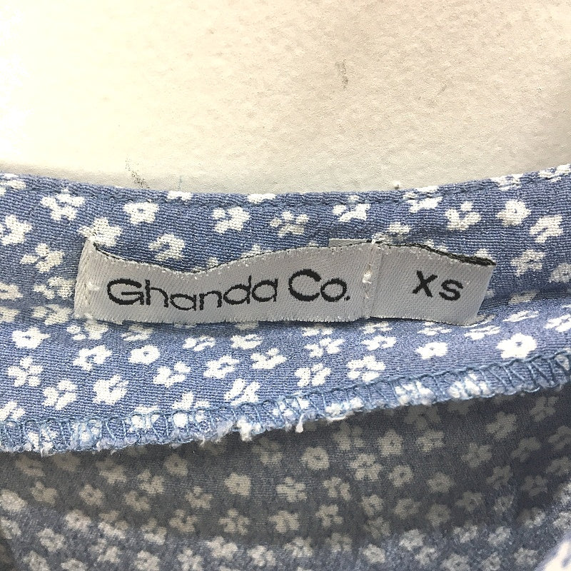 Ghanda Co Sicily Dainty Floral Strappy Blue Midi Dress Ladies Size XS