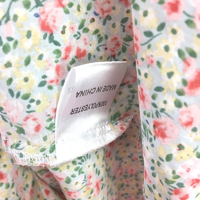 Cass & Cat Ruched Chest Princess Sleeve Multi Floral Mini Dress Ladies Size 6