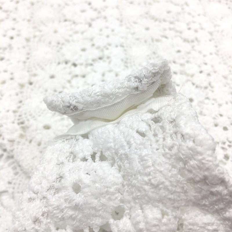 H&M Crocheted White Lace Scalloped Trim Strappy Body Suit Ladies Size XS