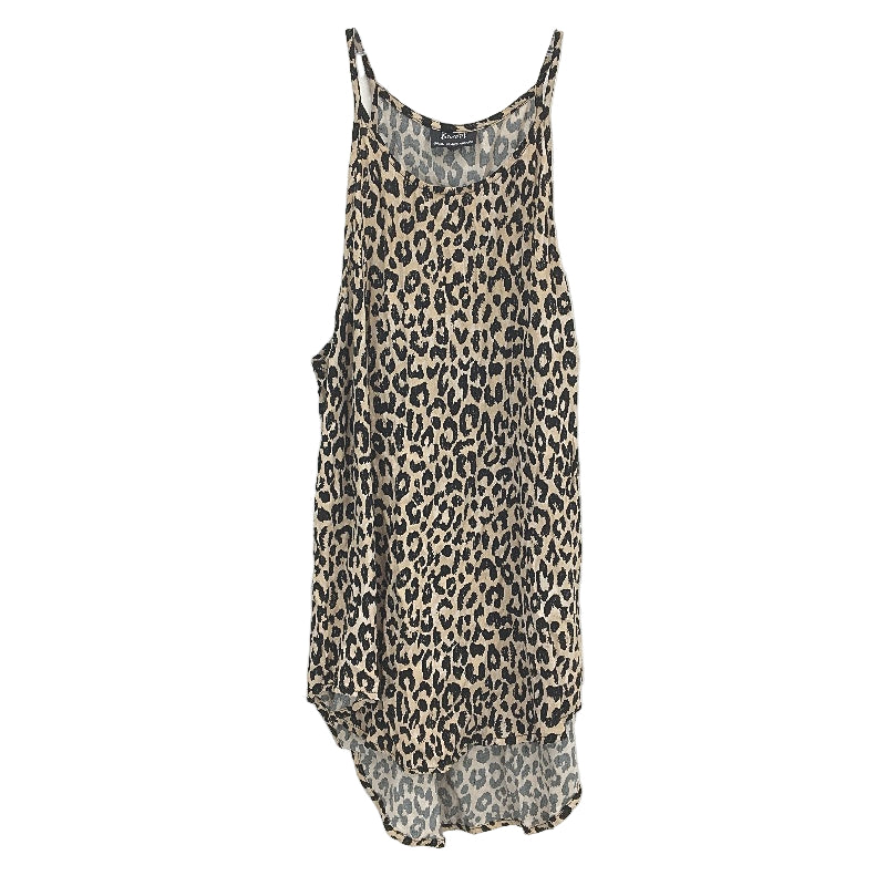 Bardot Brown Leopard Print Halter Neck Sleeveless Top Ladies Size UK 8