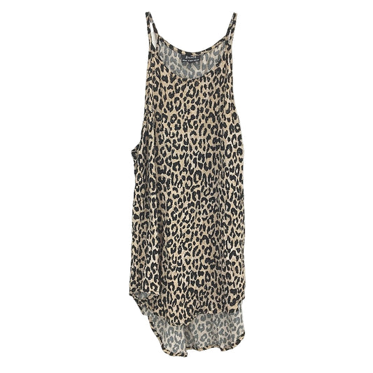 Bardot Brown Leopard Print Halter Neck Sleeveless Top Ladies Size UK 8
