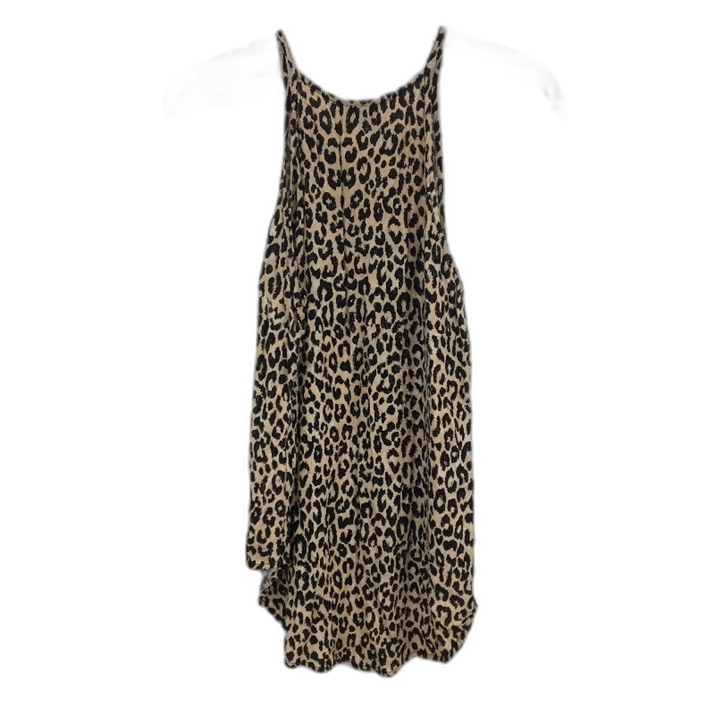 Bardot Brown Leopard Print Halter Neck Sleeveless Top Ladies Size UK 8
