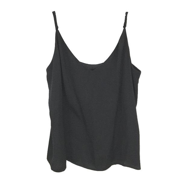 Glassons Strappy Under Shirt Plain Black Camisole Top Ladies Size 12