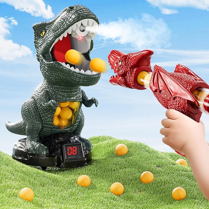 Mskoler Moving Dinosaur Shooting Target Goals with Air Pump for Ages 3+ NEW