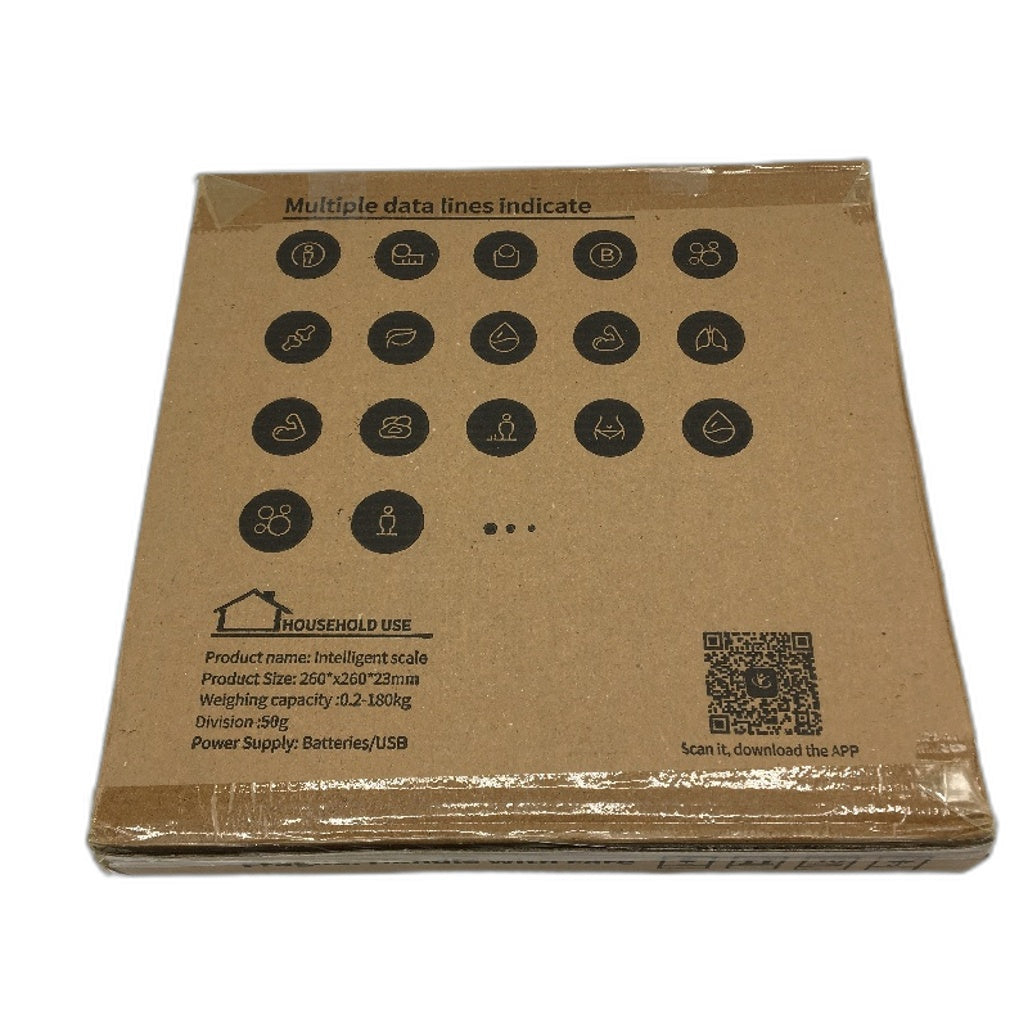 Smart Small Body Glass Weight Scale with BMI Composition in Black 26cm NEW