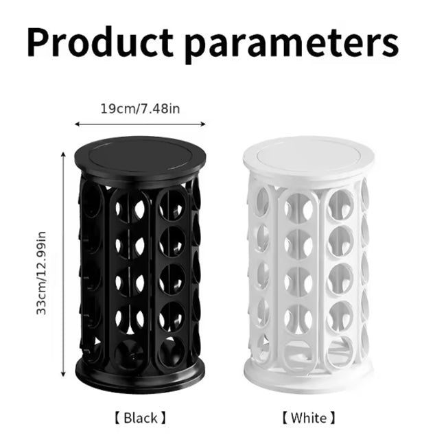 40 Pod Keurig Cup Coffee Capsule 360 Rotating Storage Rack in Black NEW