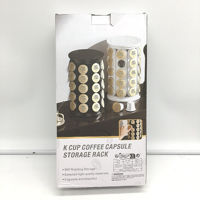 40 Pod Keurig Cup Coffee Capsule 360 Rotating Storage Rack in Black NEW