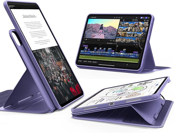 ESR Shift Series iPad Pro 13 Inch 2024 Removable Magnetic Case in Purple NEW