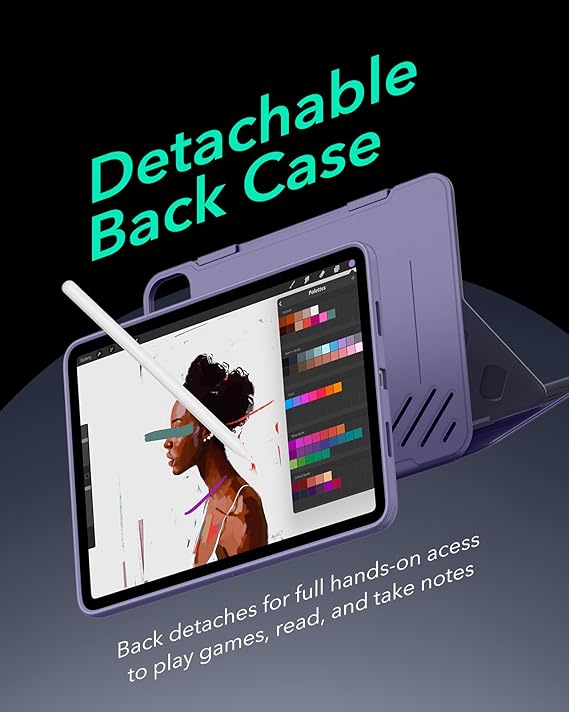 ESR Shift Series iPad Pro 13 Inch 2024 Removable Magnetic Case in Purple NEW