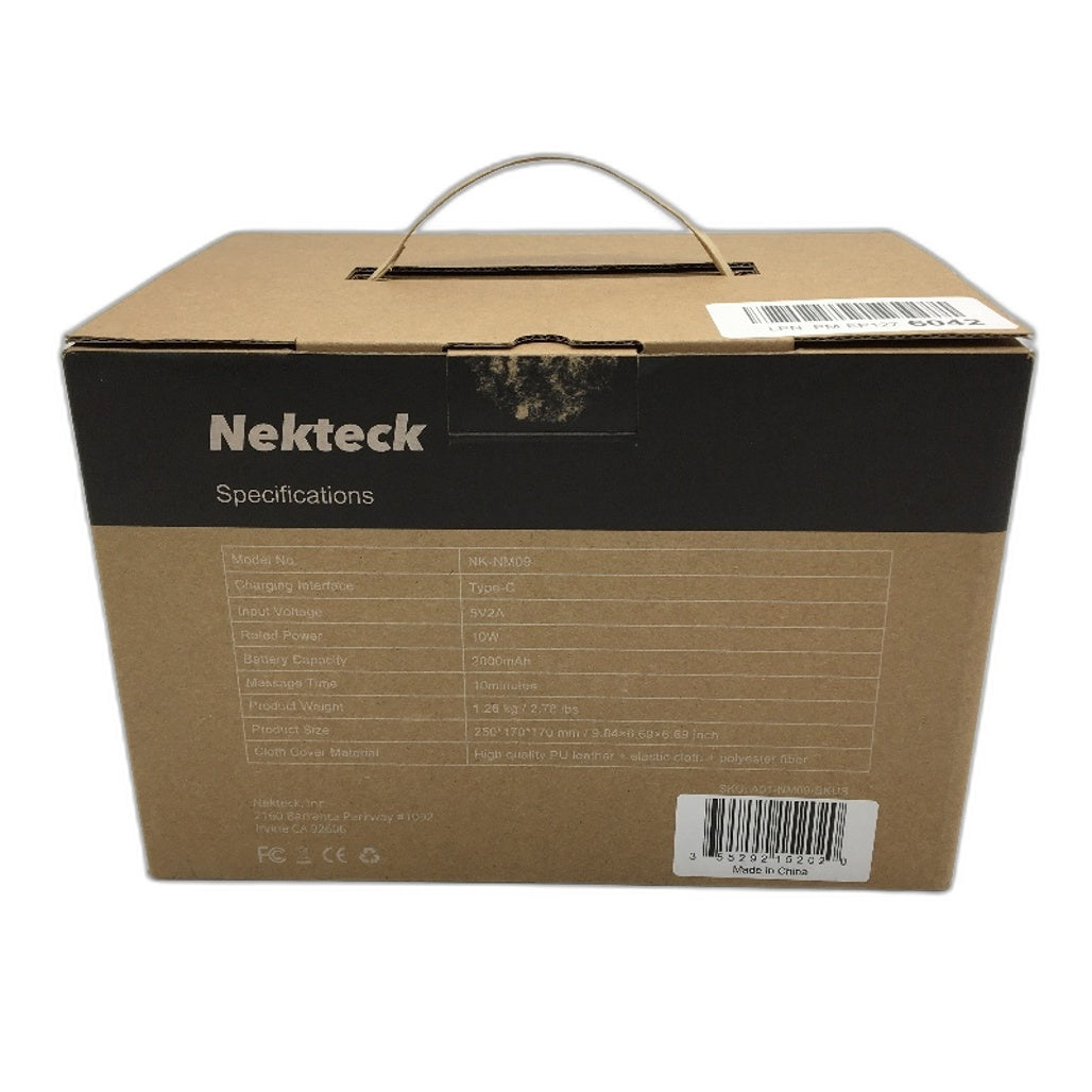 Nekteck NM-09 Cordless Kneading Neck 6 Dimension Massager with Heat NEW