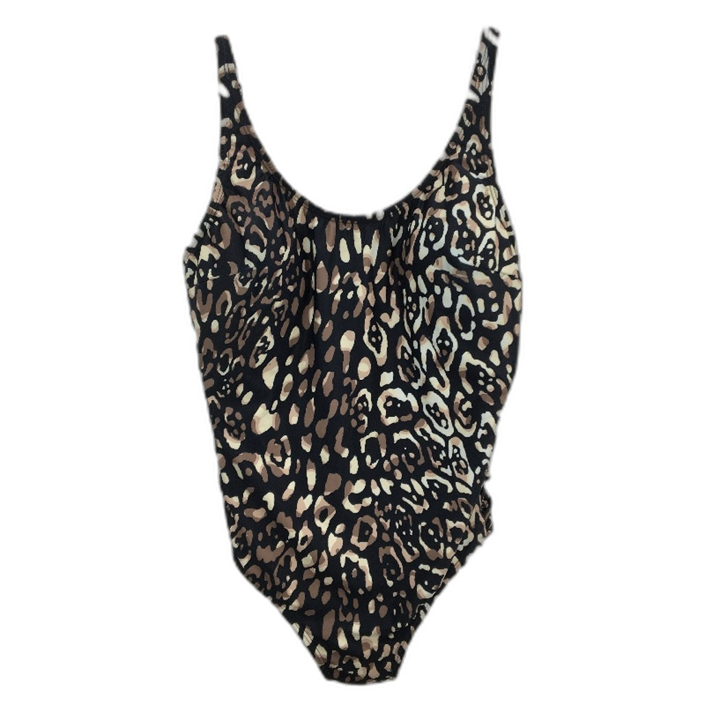BrasNThings Blue Ruby Leopard Print Black One Piece Swimsuit Ladies Sz AU 12 NEW
