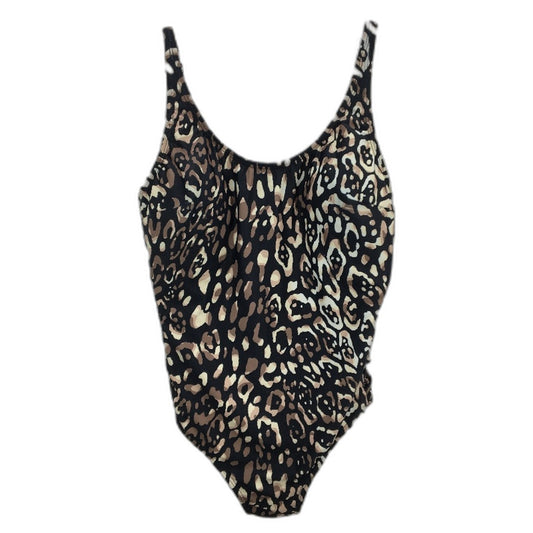 BrasNThings Blue Ruby Leopard Print Black One Piece Swimsuit Ladies Sz AU 12 NEW