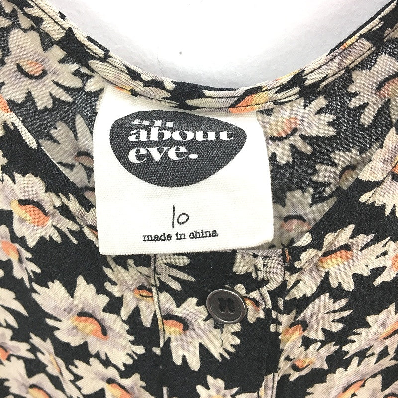 All About Eve Posie Black Floral Sleeveless Mini Dress Ladies Size AU 10