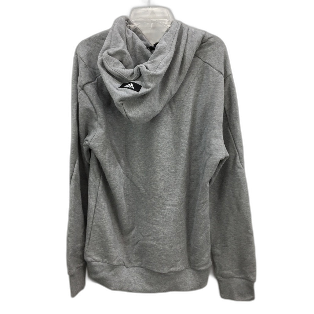 Adidas Future Icons Logo Graphic Grey Marle Pullover Hoodie Mens Size Medium NEW