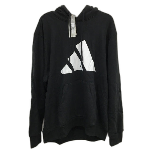 Adidas Future Icons Logo Graphic Black Pullover Hoodie Mens Size XL NEW