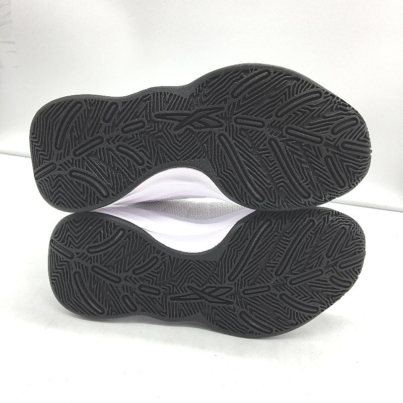 Reebok Press White Fabric Basketball Sneakers Unisex US M 8 W 9.5 EU 40.5 NEW