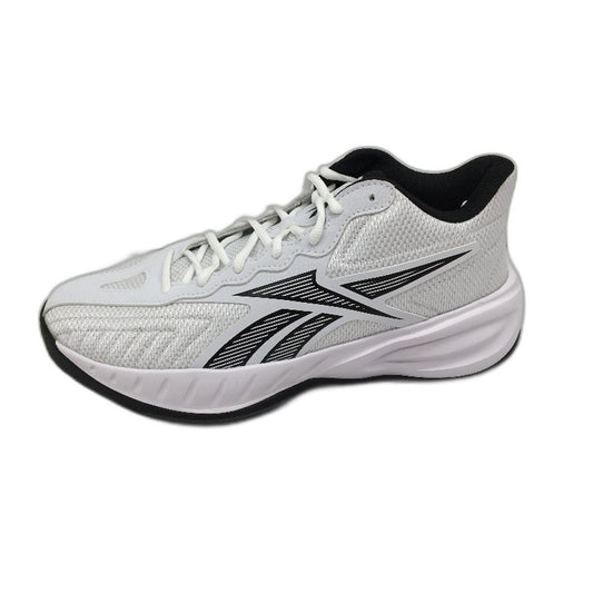 Reebok Press White Fabric Basketball Sneakers Unisex US M9 W 10.5 EU 42 NEW