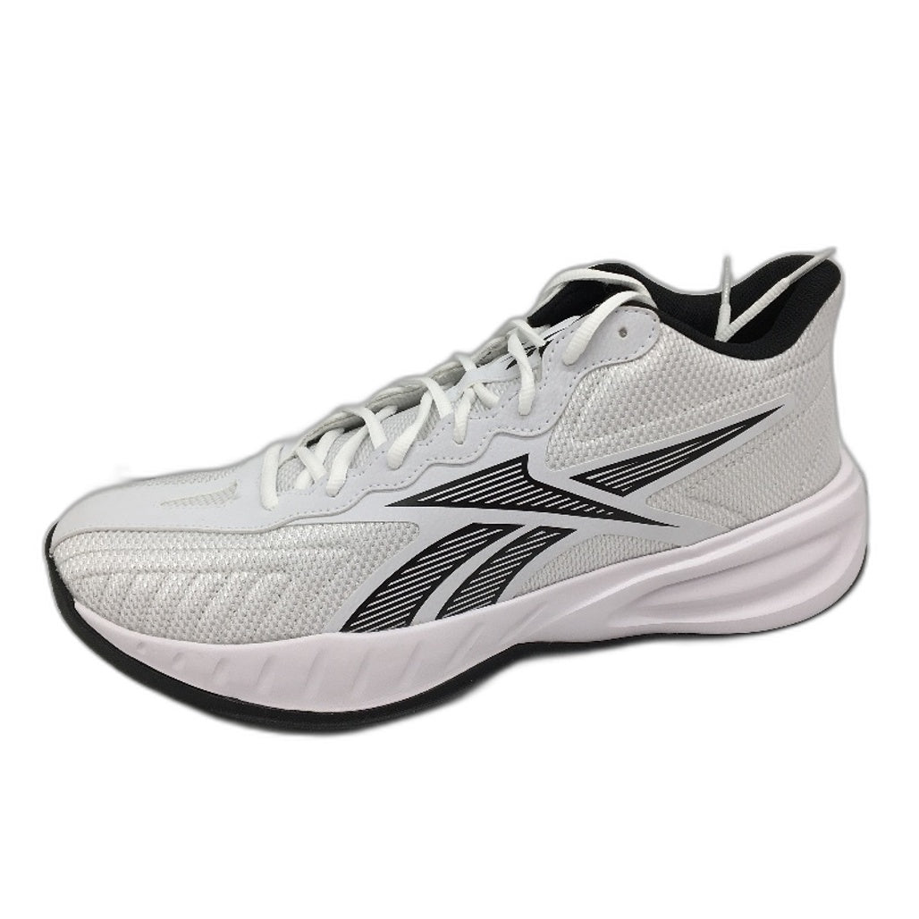 Reebok Press White Fabric Basketball Sneakers Unisex US M12.5 W14 EU 46 NEW
