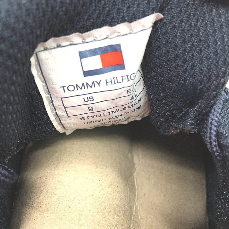 Tommy Hilfiger Navy & White TM Leman Sneaker Lace Up Trainers Mens US9 EU 42 NEW